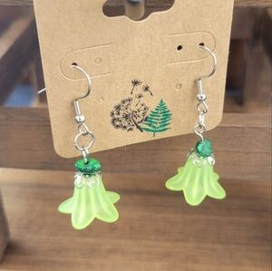 Light Green/Dark Green Fairy & Cottage Core Earrings